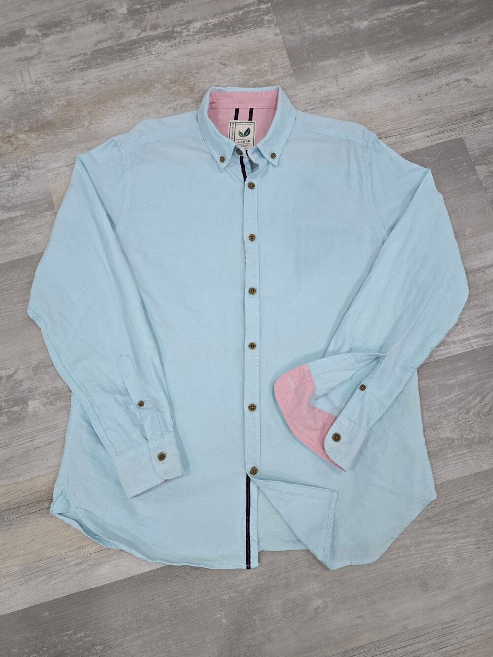 STUNNNG Colours by Alexander Julian Organic Cotton Men's Large Blue Pink Pop